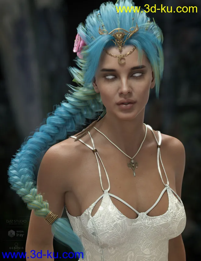 Sylveren Hair for Genesis 3 and Genesis 8 and 8.1 Females模型的图片7