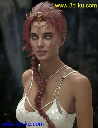 3D打印模型Sylveren Hair for Genesis 3 and Genesis 8 and 8.1 Females的图片