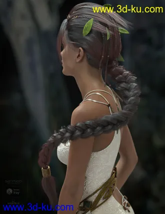 3D打印模型Sylveren Hair for Genesis 3 and Genesis 8 and 8.1 Females的图片