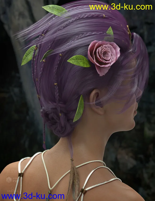 Sylveren Hair for Genesis 3 and Genesis 8 and 8.1 Females模型的图片11