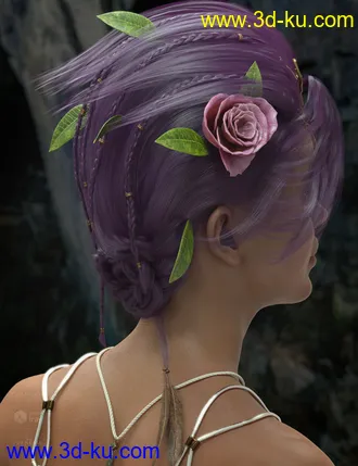 3D打印模型Sylveren Hair for Genesis 3 and Genesis 8 and 8.1 Females的图片