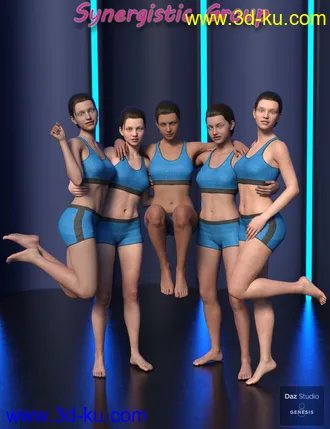 3D打印模型Synergistic Group Poses for Genesis 8 Female的图片