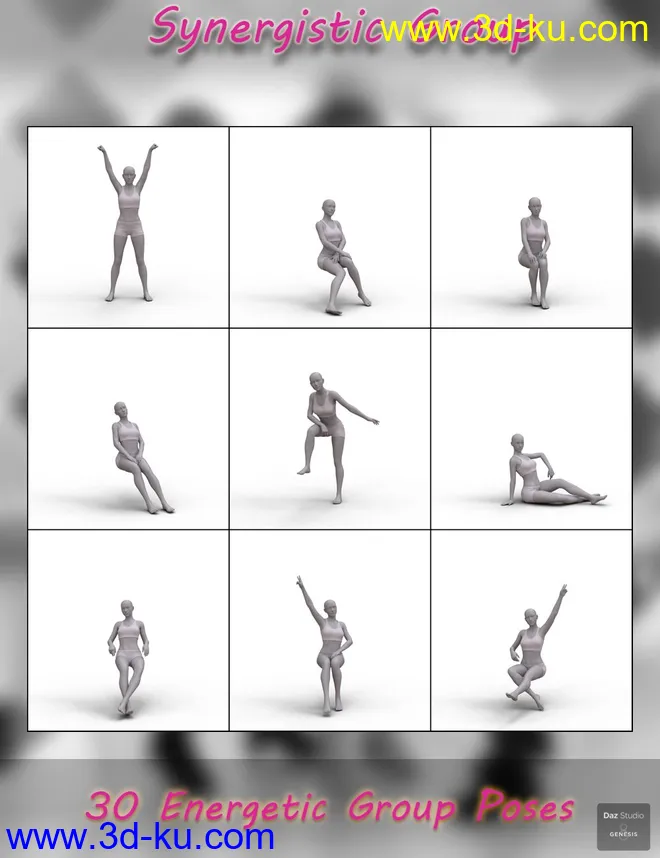 Synergistic Group Poses for Genesis 8 Female模型的图片8