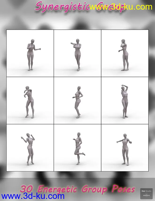 Synergistic Group Poses for Genesis 8 Female模型的图片9