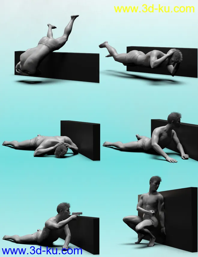 Take Cover Poses for Genesis 8模型的图片6