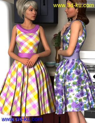 3D打印模型Take Me Back Dress for Genesis 2 Female(s)的图片