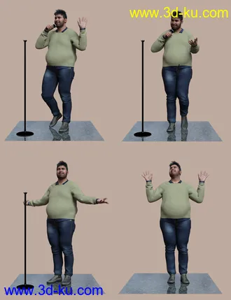 3D打印模型Talk Show Poses for Fred 8.1的图片