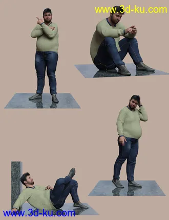 3D打印模型Talk Show Poses for Fred 8.1的图片