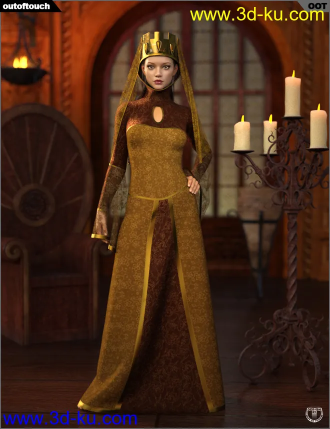 Texture Expansion for High Fantasy Dress and Medieval Headpieces模型的图片2