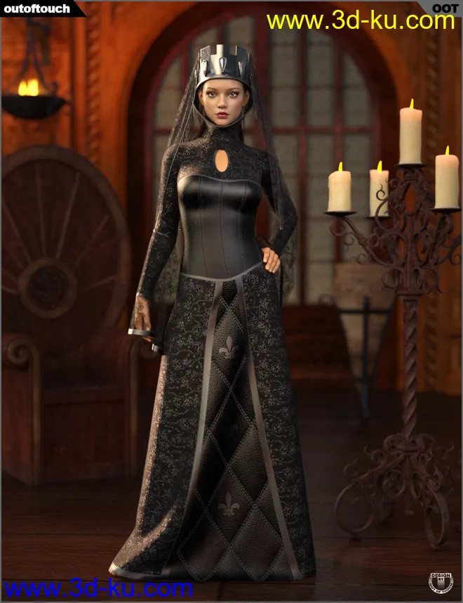 Texture Expansion for High Fantasy Dress and Medieval Headpieces模型的图片4