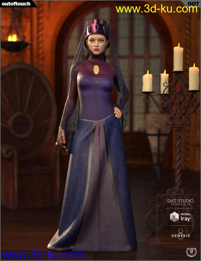 Texture Expansion for High Fantasy Dress and Medieval Headpieces模型的图片6