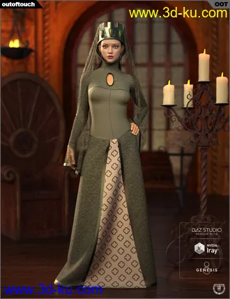 3D打印模型Texture Expansion for High Fantasy Dress and Medieval Headpieces的图片