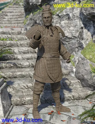 3D打印模型The Action General Terracotta Warrior for Genesis 8.1 Male and Michael 8.1的图片