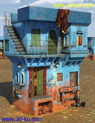 3D打印模型The Blue City Kit的图片