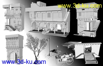 3D打印模型The Blue City Kit的图片