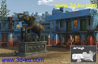 3D打印模型The Blue City Kit Presets的图片