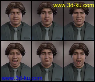 3D打印模型The Daily Talk Poses for Fred 8.1 and Genesis 8.1 Male的图片