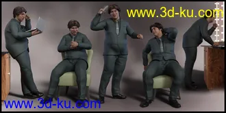 3D打印模型The Daily Talk Poses for Fred 8.1 and Genesis 8.1 Male的图片