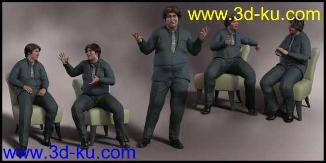 The Daily Talk Poses for Fred 8.1 and Genesis 8.1 Male模型的图片4