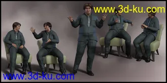 3D打印模型The Daily Talk Poses for Fred 8.1 and Genesis 8.1 Male的图片