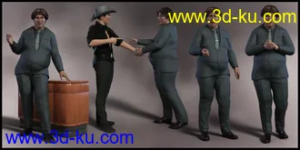 3D打印模型The Daily Talk Poses for Fred 8.1 and Genesis 8.1 Male的图片