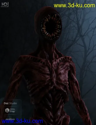 3D打印模型The Gobbler HD for Genesis 8 Male的图片