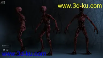 3D打印模型The Gobbler HD for Genesis 8 Male的图片