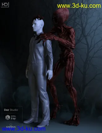 3D打印模型The Gobbler HD for Genesis 8 Male的图片