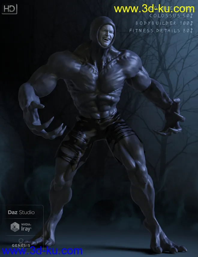 The Gobbler HD for Genesis 8 Male模型的图片12