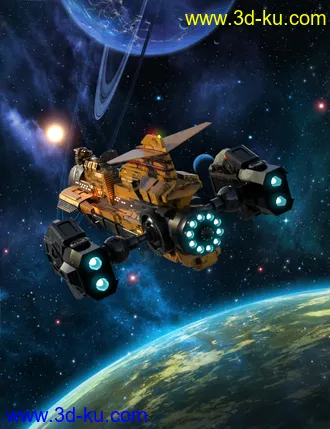 The Hammerhead X7A Explorer Starship模型的图片1