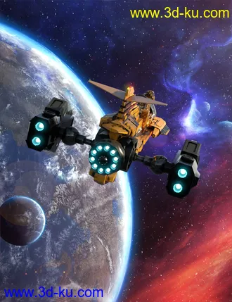 3D打印模型The Hammerhead X7A Explorer Starship的图片