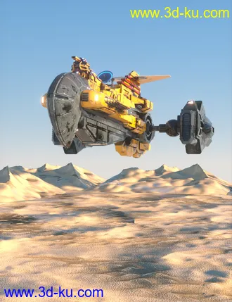 3D打印模型The Hammerhead X7A Explorer Starship的图片