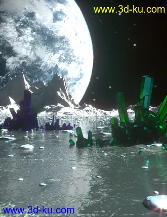 3D打印模型The Ice World Of Eros Prime Environment的图片