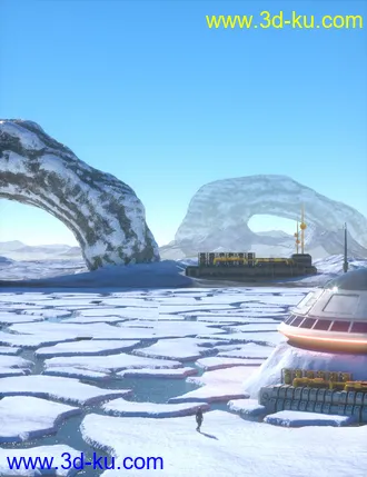 3D打印模型The Ice World Of Eros Prime Environment的图片