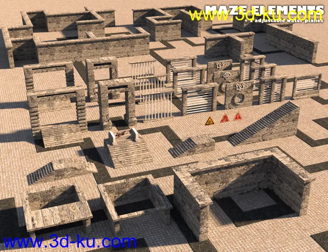 The Maze - Huge Labyrinth for Daz Studio模型的图片3