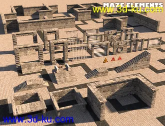 3D打印模型The Maze - Huge Labyrinth for Daz Studio的图片