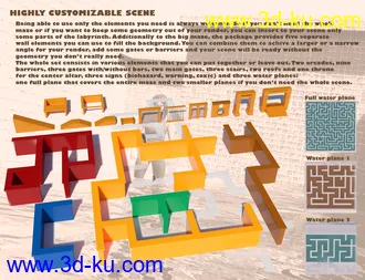 3D打印模型The Maze - Huge Labyrinth for Daz Studio的图片