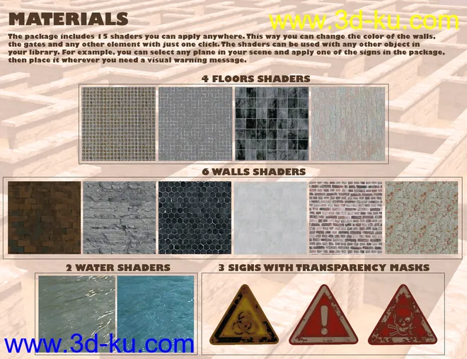 The Maze - Huge Labyrinth for Daz Studio模型的图片5