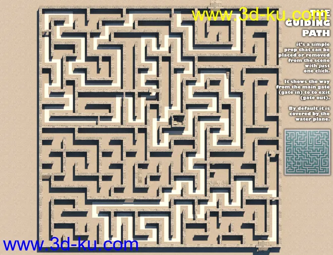 The Maze - Huge Labyrinth for Daz Studio模型的图片6