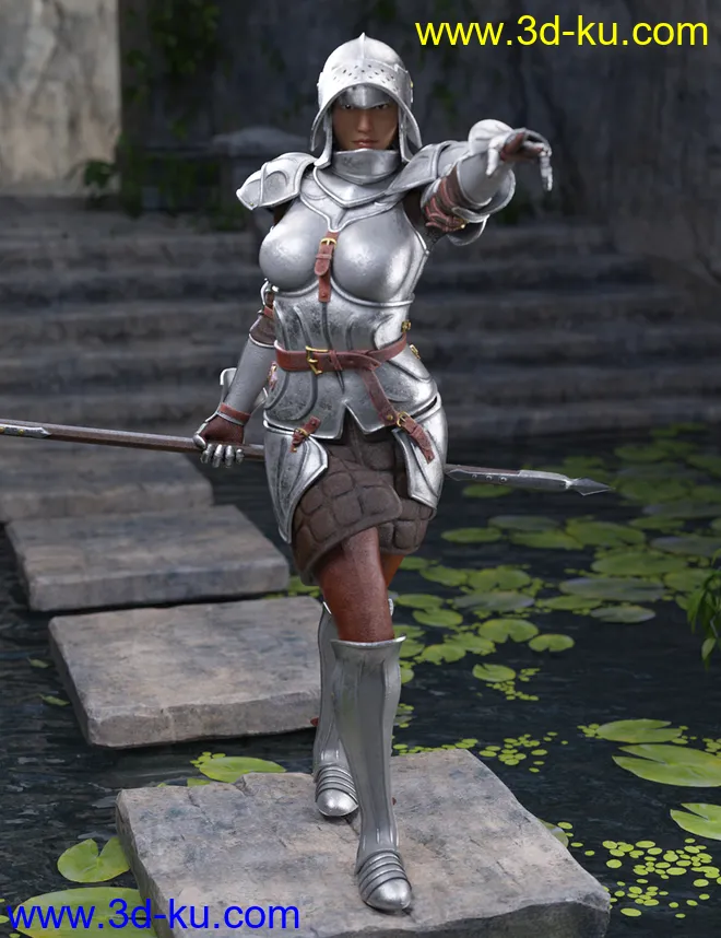 The Western Knight Series 05 for Genesis 8 Females模型的图片3