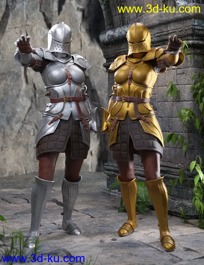 The Western Knight Series 05 for Genesis 8 Females模型的图片5