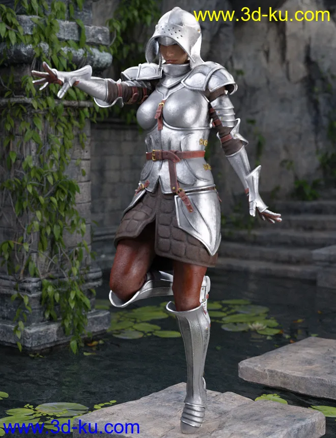 The Western Knight Series 05 for Genesis 8 Females模型的图片8