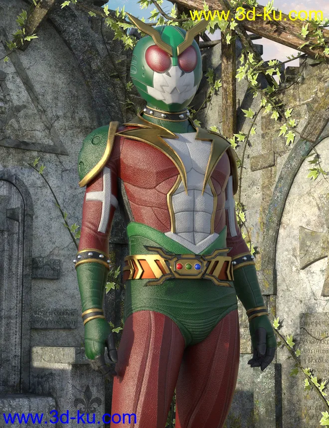 Thunder Rider Lightning Outfit for Genesis 8 and 8.1 Males模型的图片1