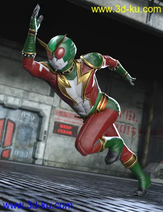 3D打印模型Thunder Rider Lightning Outfit for Genesis 8 and 8.1 Males的图片