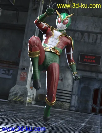 3D打印模型Thunder Rider Lightning Outfit for Genesis 8 and 8.1 Males的图片