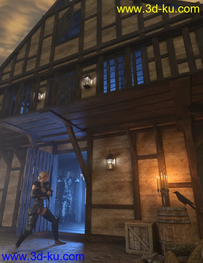 Timber Framed Houses 1模型的图片1