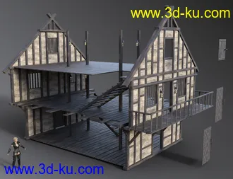 3D打印模型Timber Framed Houses 1的图片