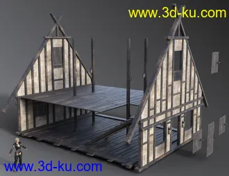 3D打印模型Timber Framed Houses 1的图片