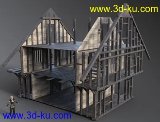 3D打印模型Timber Framed Houses 1的图片