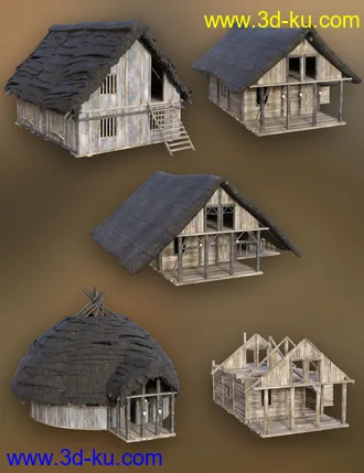 3D打印模型Timber Framed Houses 2的图片